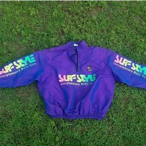 Vintage 90s Surf Style Windbreaker Jacket Spellout